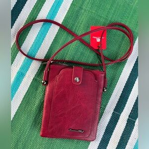 🎉✨HP🎉✨ NWT American Bling Western Style Living Burgundy Red Crossbody Bag